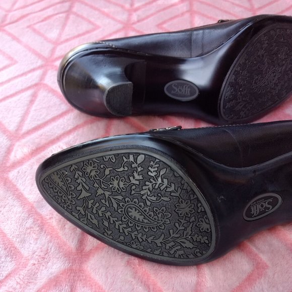 Sofft black leather medium height heels - Picture 9 of 10